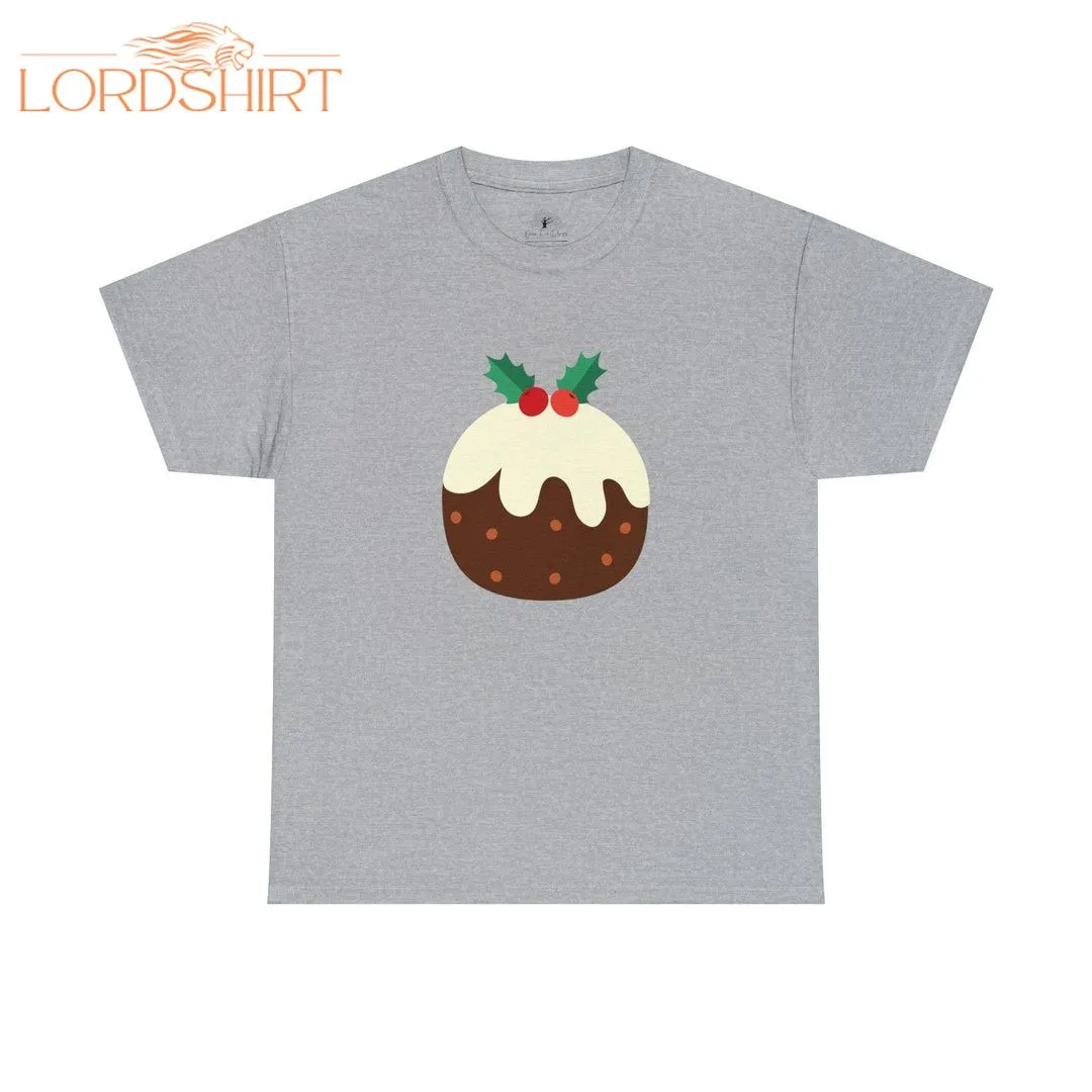 Christmas Pudding Unisex Heavy Cotton Tee Christmas T-shirt