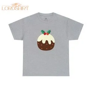 Christmas Pudding Unisex Heavy Cotton Tee Christmas T-shirt