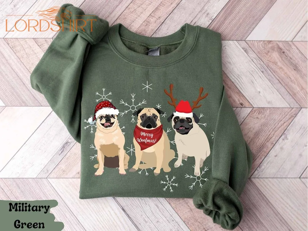 Christmas Pug Sweatshirt Pug Gift Pug Sweater Pug Mom Gift