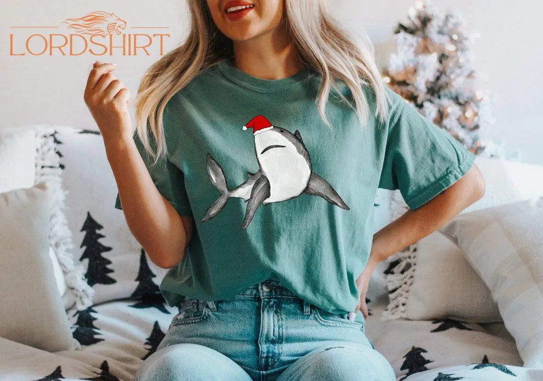 Christmas Shark Shirt Women's Santa Jaws Tee Shark Lover