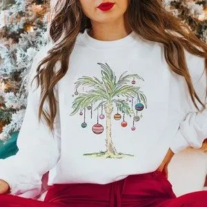 Christmas Shirt Christmas Palm Tree Shirt Tropical Xmas