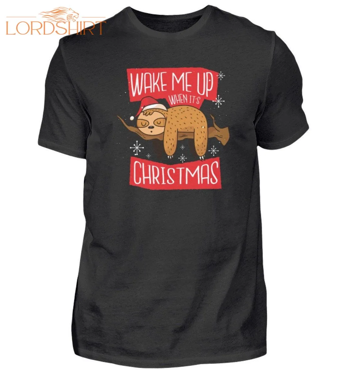 Christmas Sloth Men's T-shirt Funny Graphic Shirt Animal