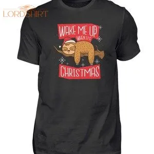 Christmas Sloth Men's T-shirt Funny Graphic Shirt Animal