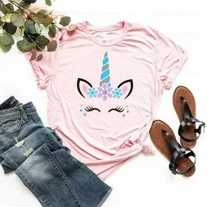 Christmas Snowflake Unicorn Shirt Christmas Unicorn T-shirt