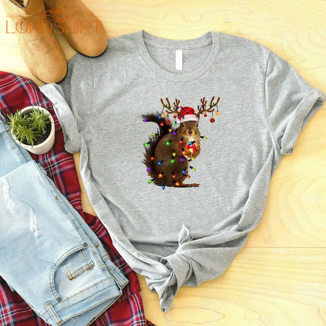 Christmas Squirrel Lights Shirt Christmas Shirt Funny