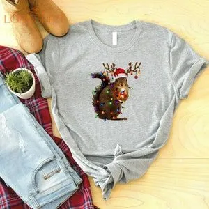 Christmas Squirrel Lights Shirt Christmas Shirt Funny