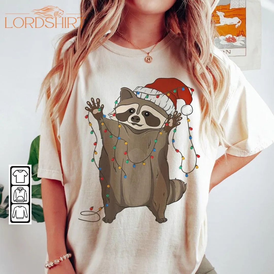 Christmas Sweatshirt Christmas Raccoon Sweatshirt Funny