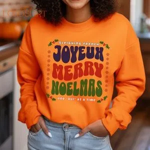 Christmas Sweatshirt For French Teachers Sleighing French One