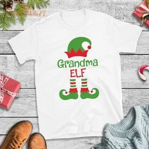 Christmas T Shirt Grandma Elf Xmas T-shirt Xmas Tee Christmas