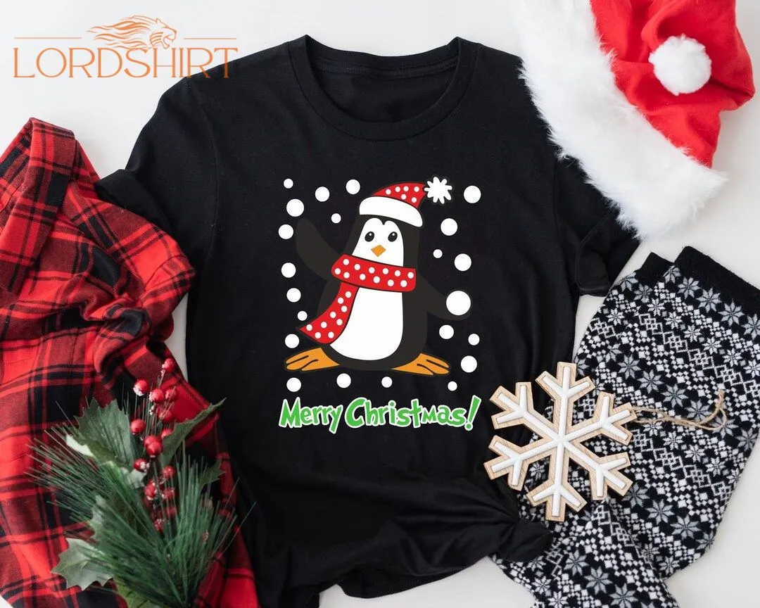 Christmas T-shirt Penguin T Shirt Merry Christmas Snowman