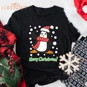 Christmas T-shirt Penguin T Shirt Merry Christmas Snowman