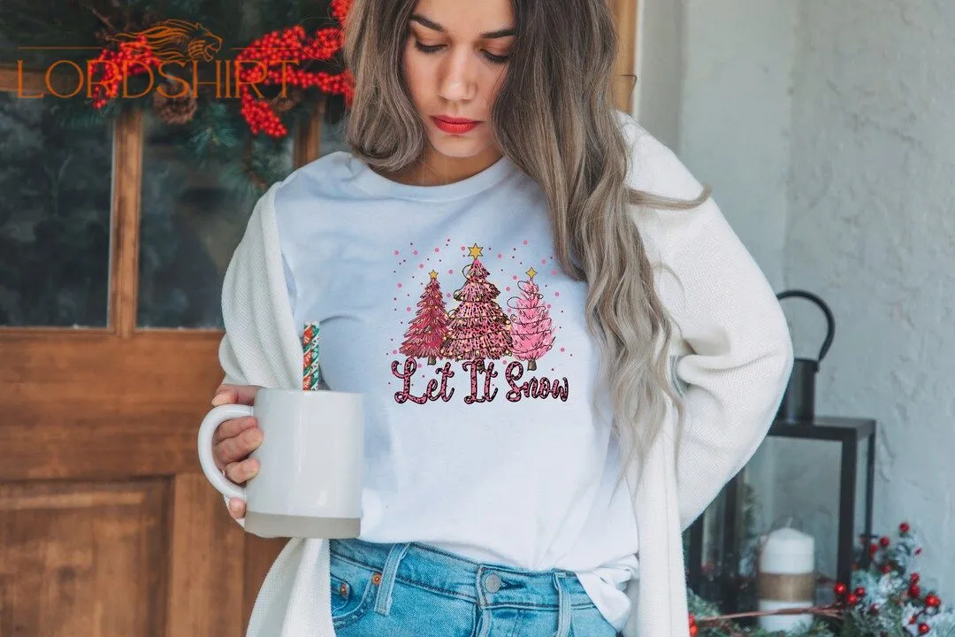 Christmas T-shirt Pink Christmas Tree Sweatshirt Pink