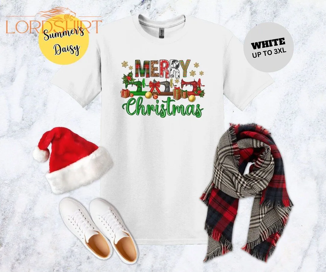 Christmas T-shirt Sewing Machine Christmas T-shirt Merry