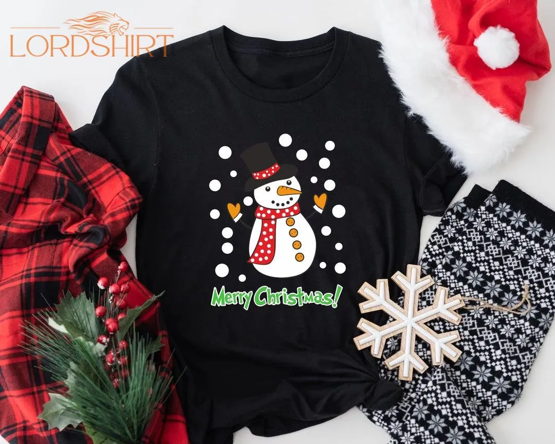 Christmas T-shirt Snowman T Shirt Merry Christmas Rudolph