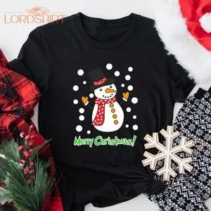 Christmas T-shirt Snowman T Shirt Merry Christmas Rudolph