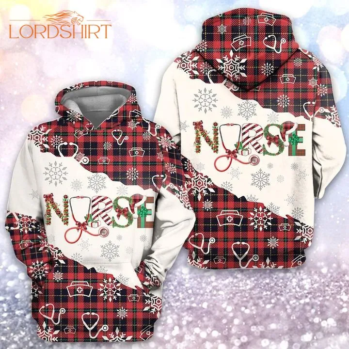 Christmas Tartan Nurses 3d All Over Print