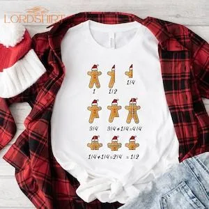 Christmas Teacher Shirt Mathematic Lover Gift Gingerbread