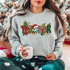 Christmas Teacher Sweatshirt Christmas Gift For Teacher