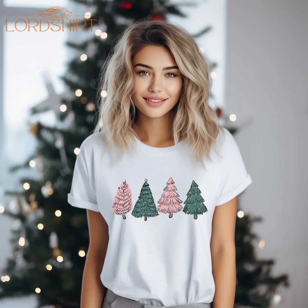 Christmas Tree Shirt Women Christmas T-shirt Woman