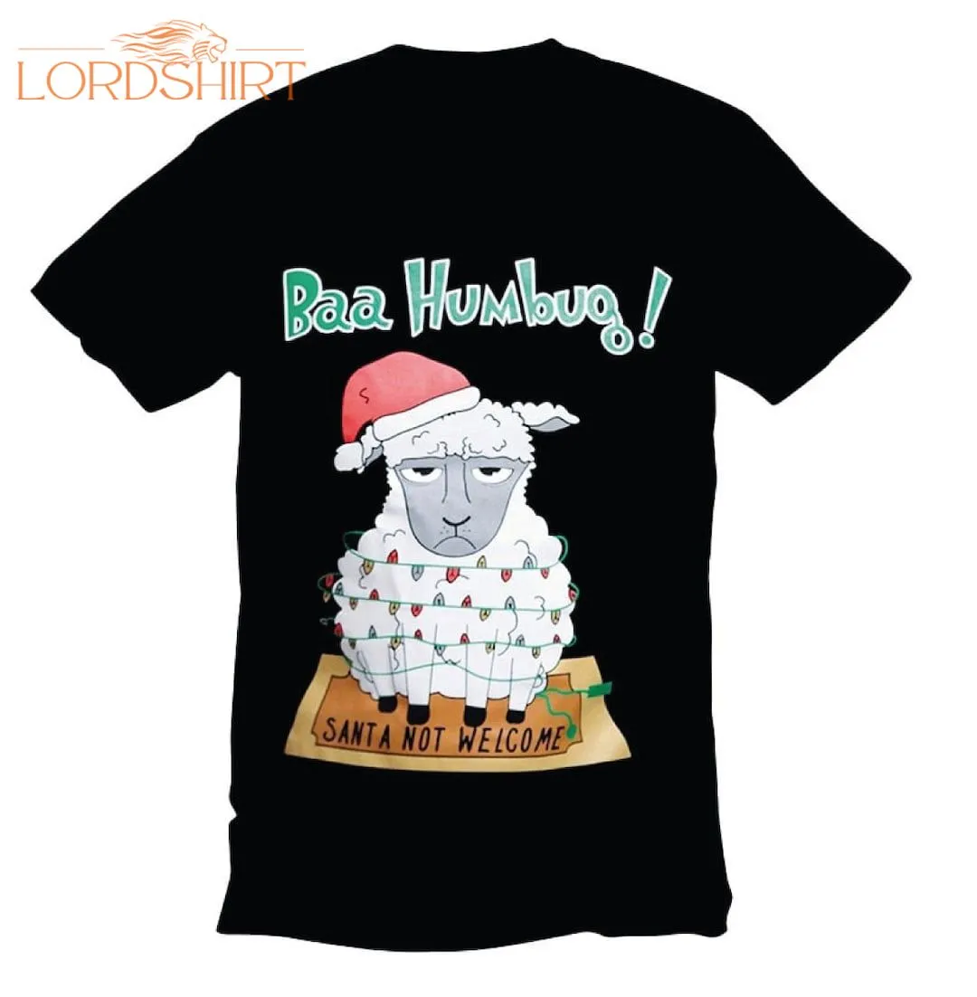 Christmas Tshirt Baa Humbug Festive Novelty Funny Tee