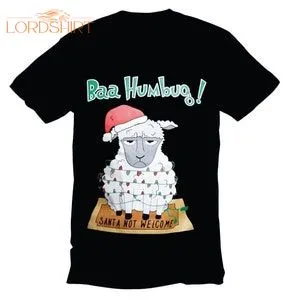 Christmas Tshirt Baa Humbug Festive Novelty Funny Tee