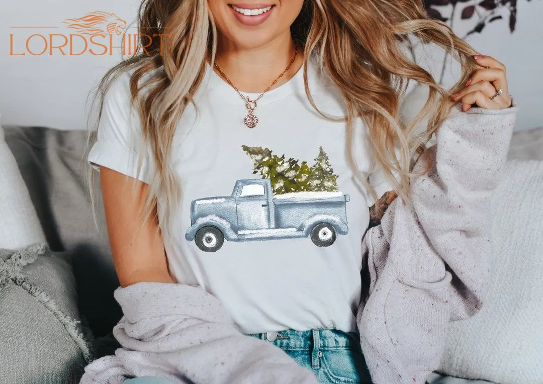 Christmas Tshirt Christmas Truck Winter Shirt Boho