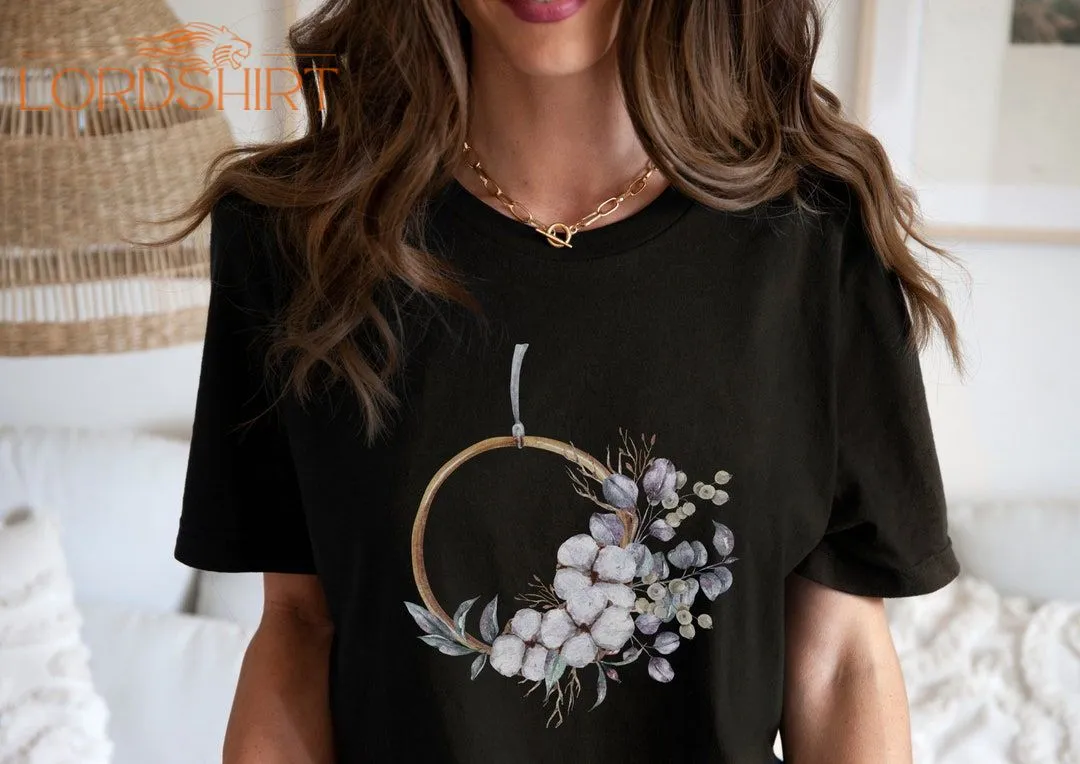 Christmas Tshirt Christmas Wreath Winter Shirt Boho