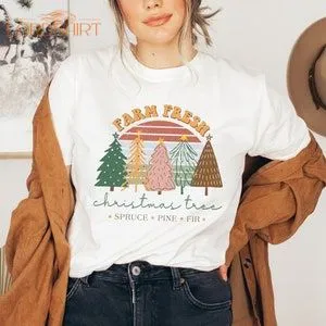 Christmas Tshirt Farm Fresh Christmas Trees Weihnachtsbume