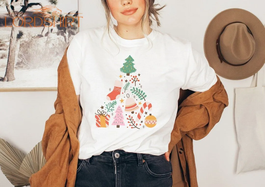 Christmas Tshirt Weihnachtsbume Winter Shirt Boho