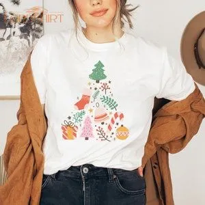 Christmas Tshirt Weihnachtsbume Winter Shirt Boho