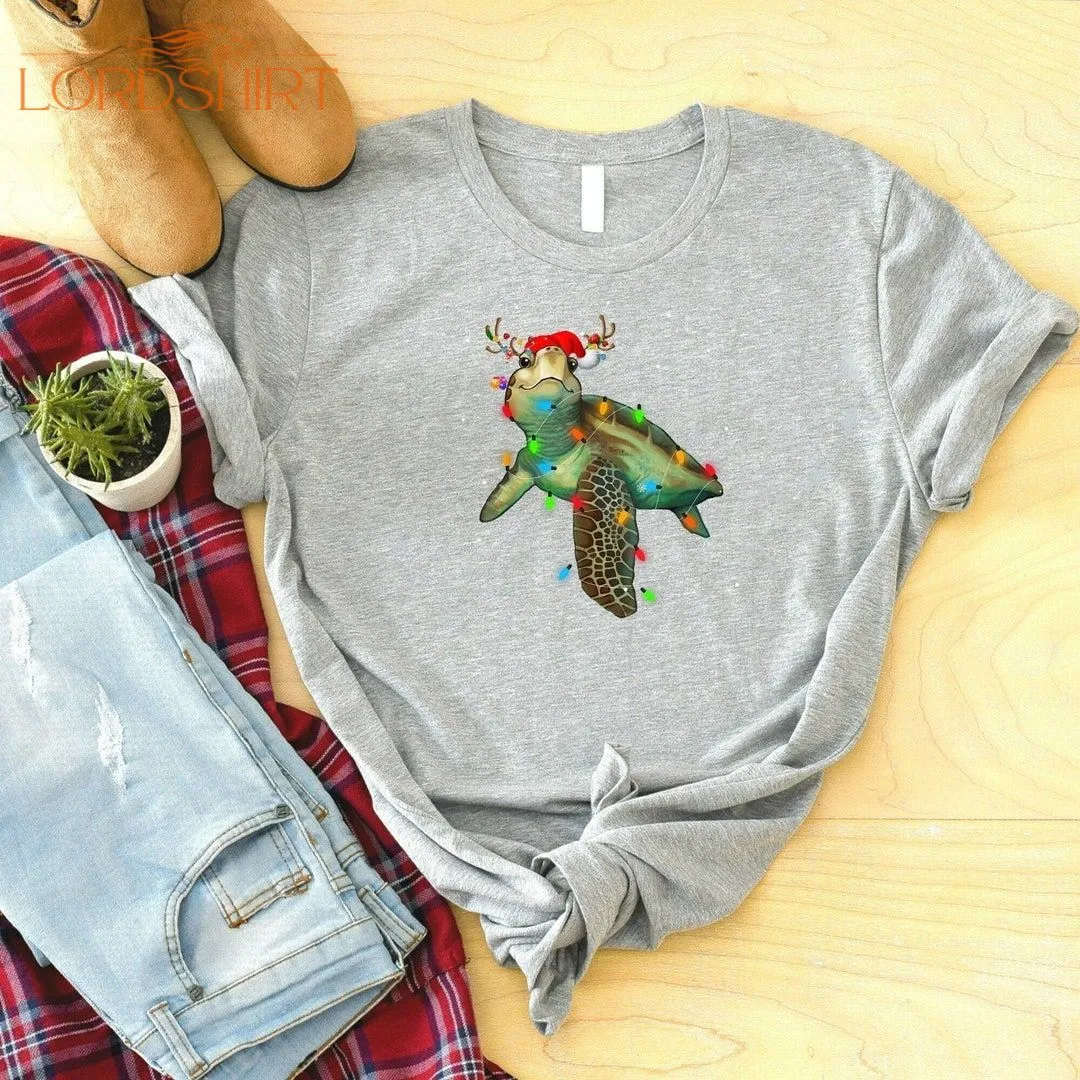 Christmas Turtle Lights Shirt Christmas Shirt Funny