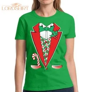 Christmas Tuxedo Shirt Ugly Christmas T-shirt Funny Tacky