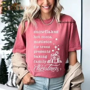 Christmas Words Shirt Christmas Favorites Shirt Holiday