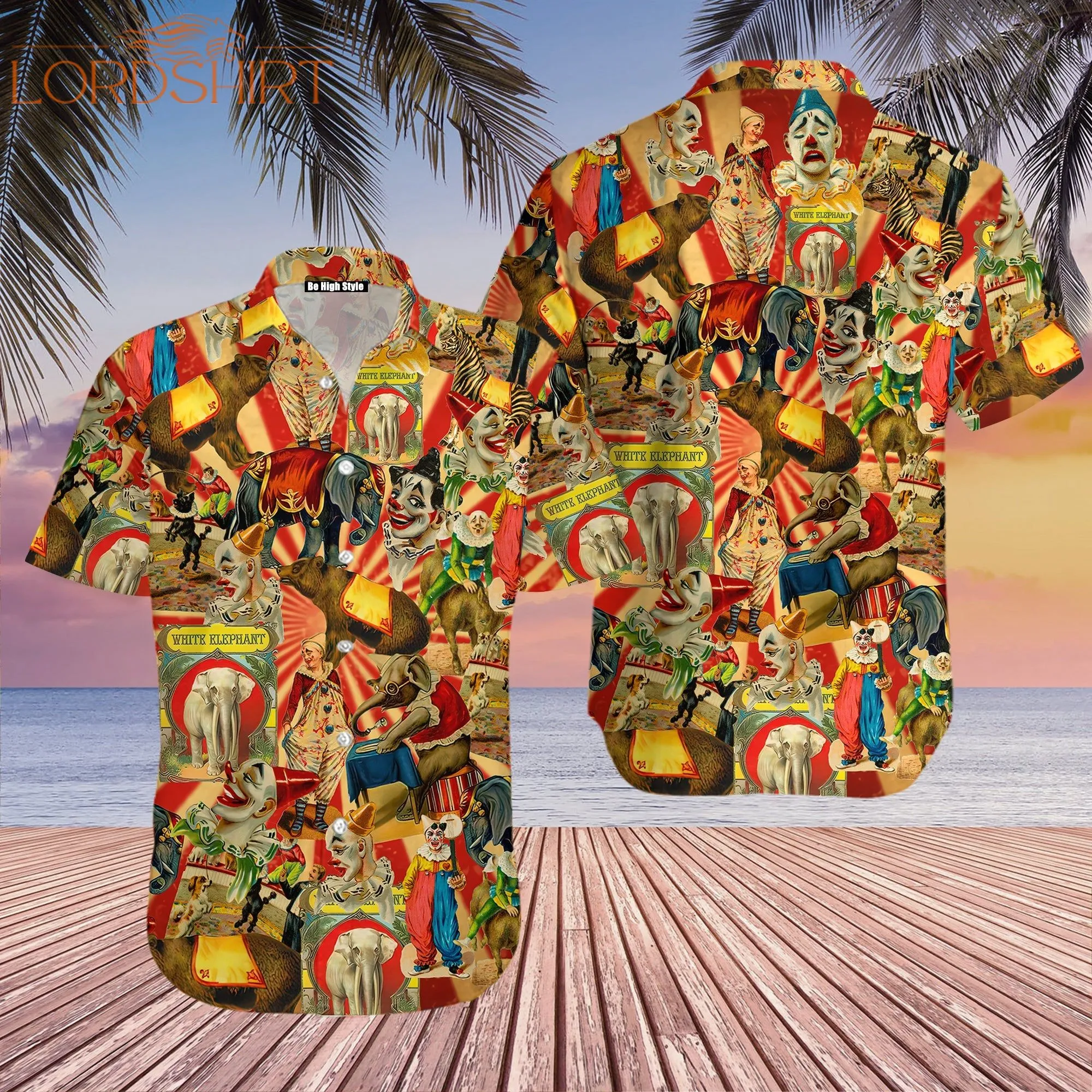 Circus Clowns Halloween Hawaiian Shirt