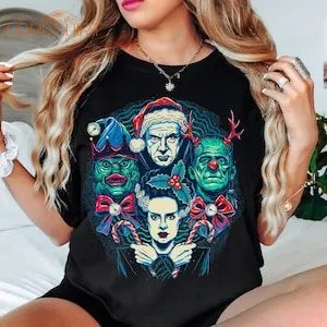 Classic Monsters Christmas T-shirt Comfort Colors Dracula