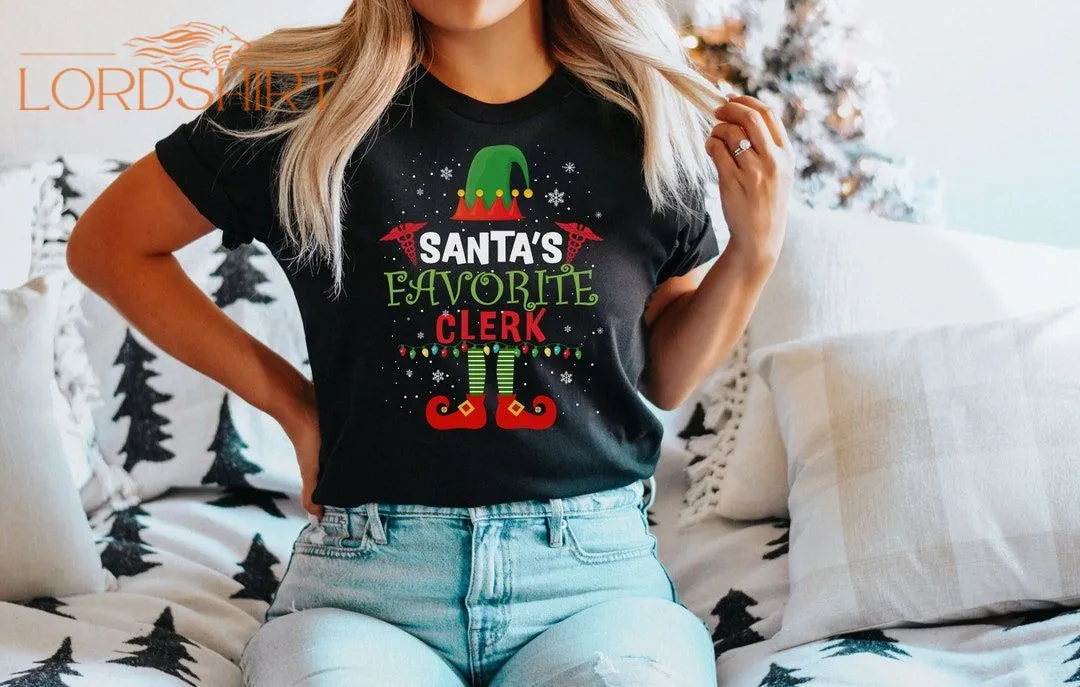 Clerk Shirt Hoodie Sweatshirt Tank Top Gift Santa's