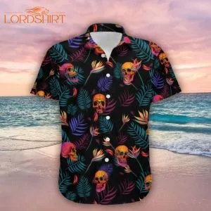 Colorful Skull Hawaiian Shirt