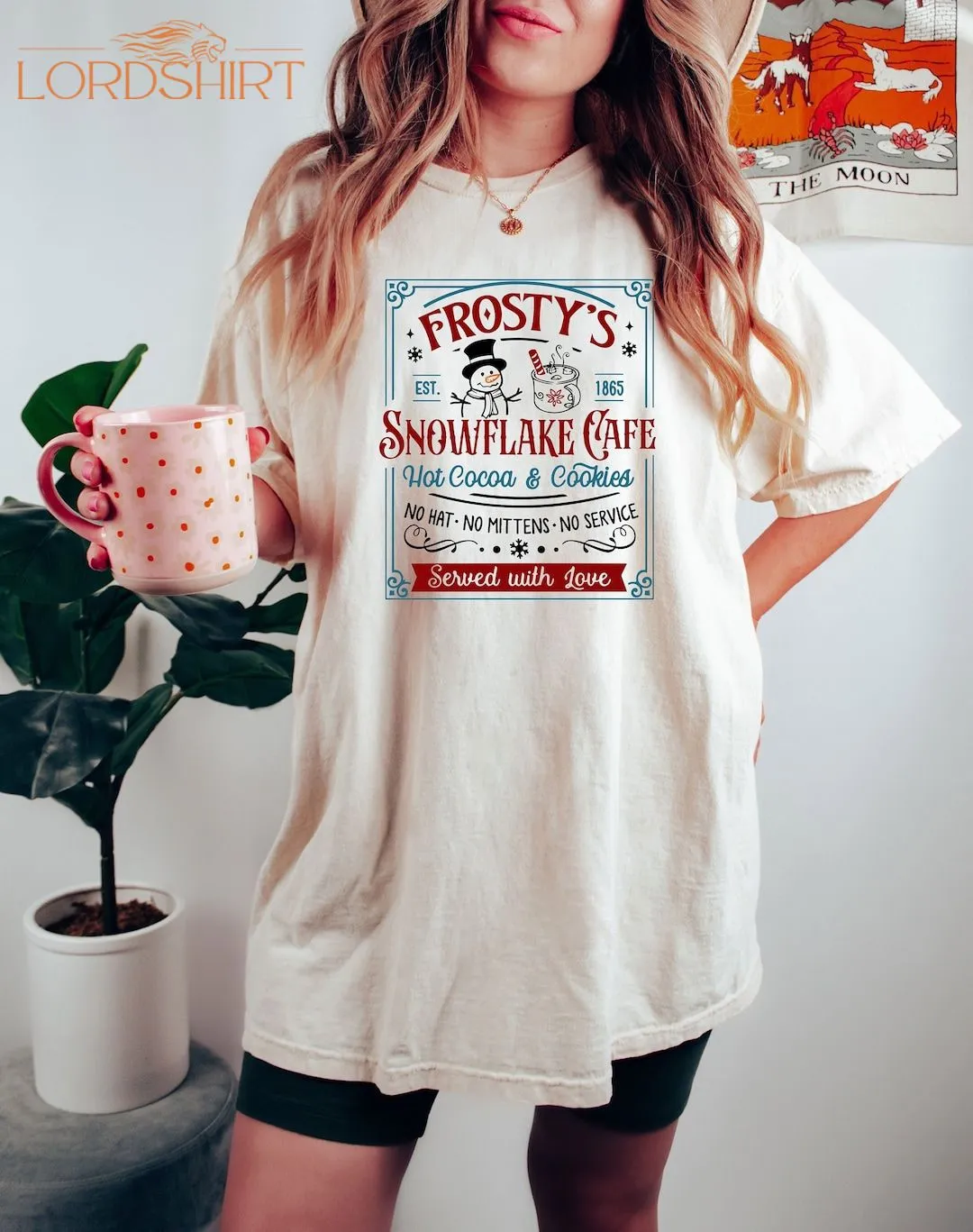 Comfort Colors Frosty's Snowflake Cafe Shirt Christmas