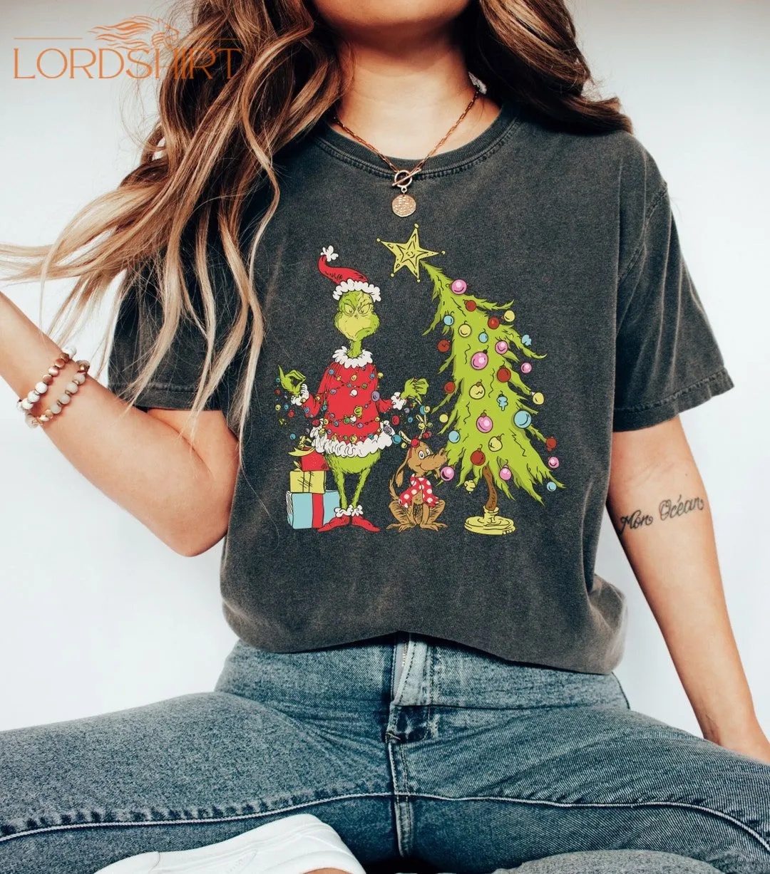 Comfort Colors Grinch Christmas Tree Shirt Grinch Christmas