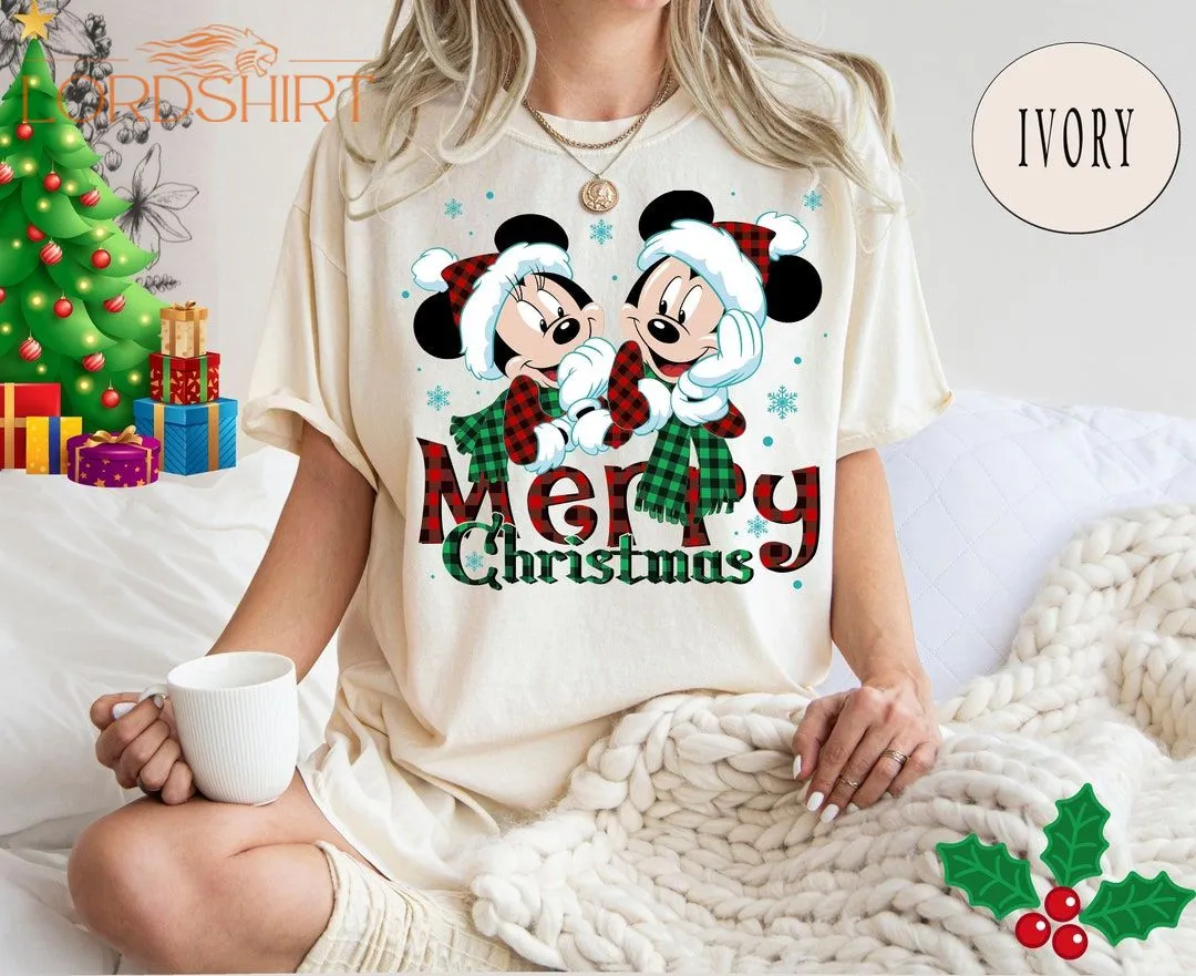 Comfort Colors Minnie Mickey Merry Christmas Shirt Christmas