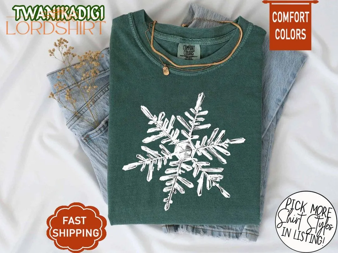 Comfort Colors Snowflake T-shirt Holiday Tshirt Matching