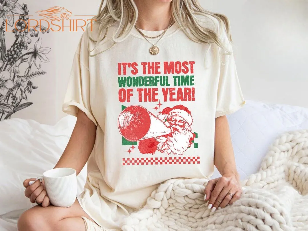 Comfort Colors Vintage Santa Christmas Tshirt Retro Santa