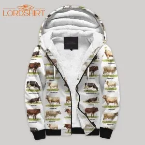 Cow Farmers Fleece Zip Hoodie All Over Print