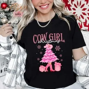 Cowgirl Christmas T-shirt Christmas Cowgirl Shirt Western