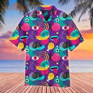 Crazy Snails Colorful Hawaiian Shirt