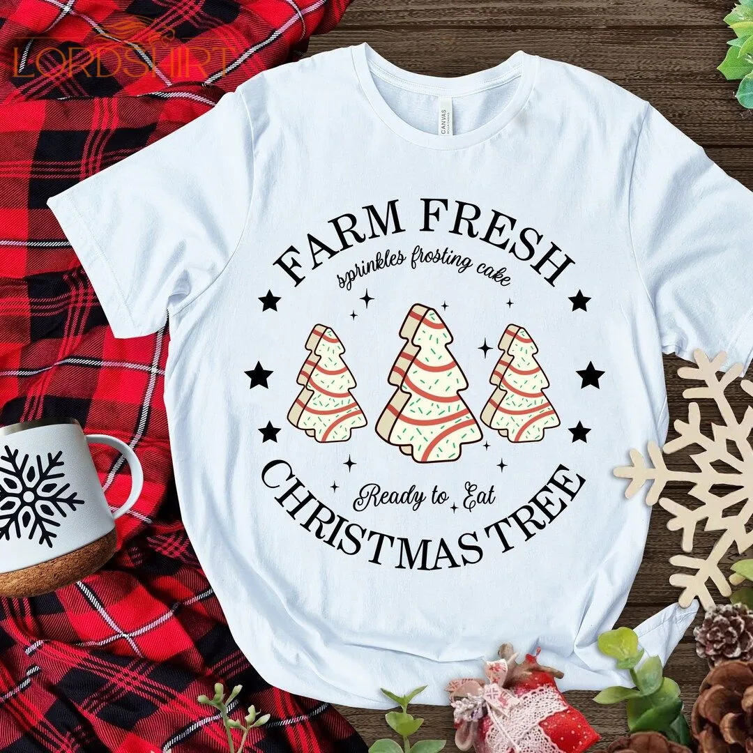 Cute Christmas Sweatshirt Farm Fresh Christmas Tree Cakes