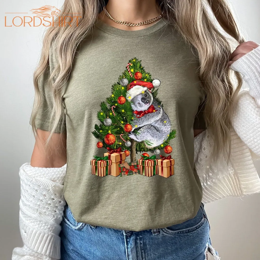 Cute Koala Christmas Shirt Koala Christmas T-shirt Lighted