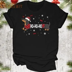 Dachshund Christmas Shirt Funny Cute Santa Reindeer Dachshund