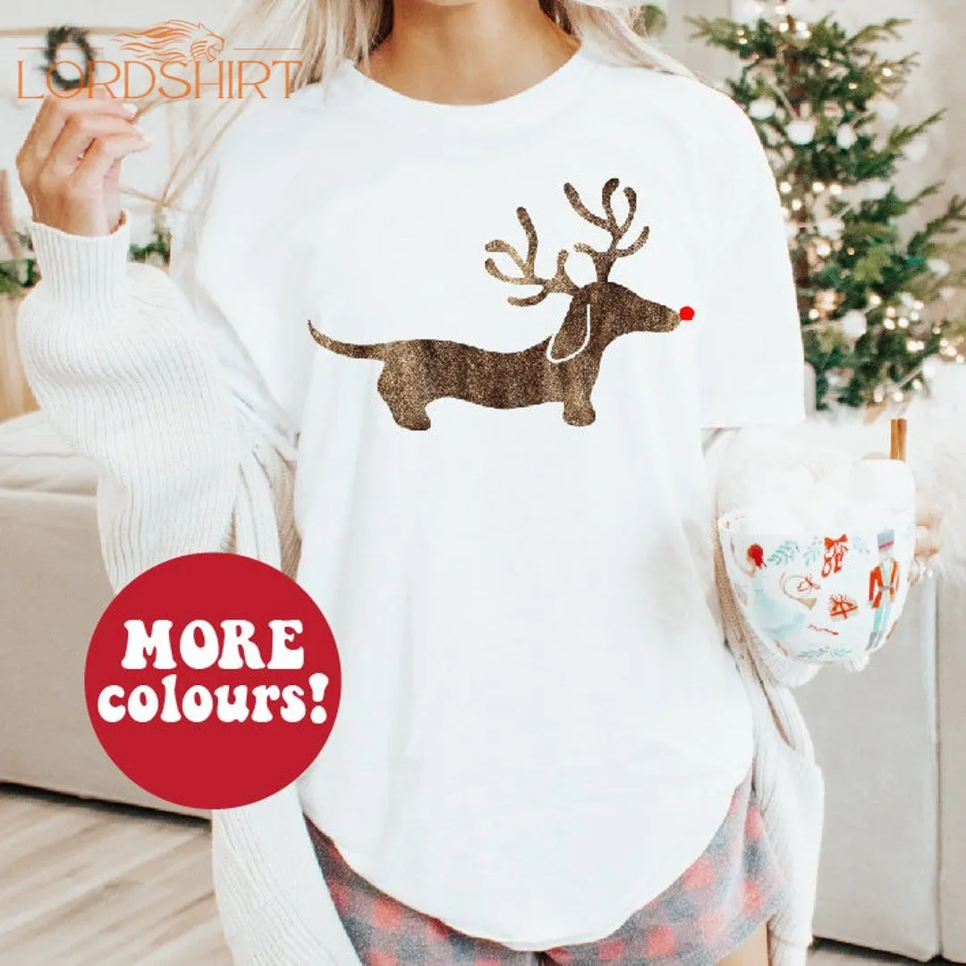 Dachshund Christmas T-shirt Sausage Dog T-shirt Christmas