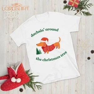 Dachshund Christmas T-shirt Sausage Dog Xmas Gift
